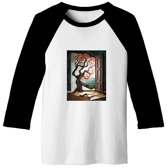 Firefly Dark room with near window with tree 85837 Baseball Tees