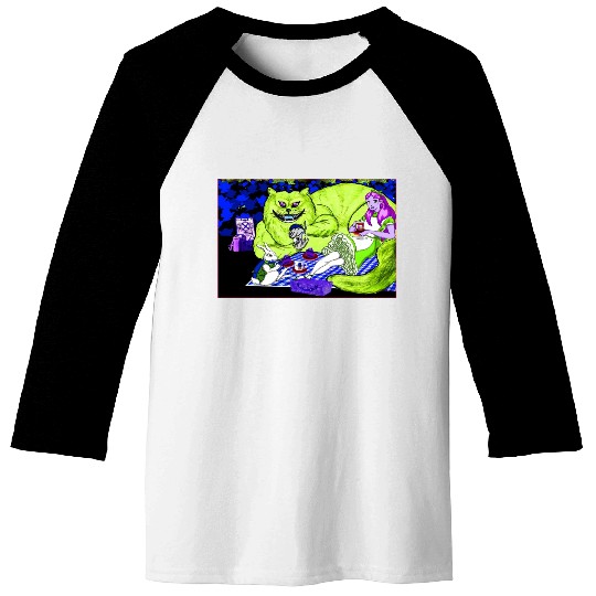 Alice in Picnic land Black (Light Version) Baseball Tees