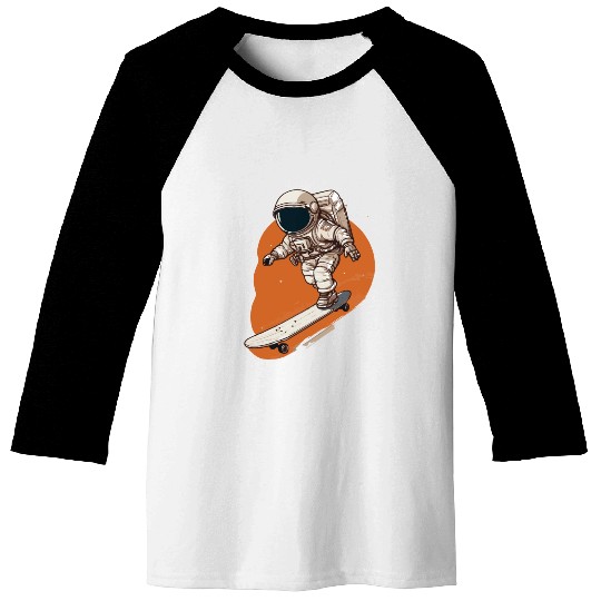 skateboarding astronaut Baseball Tees