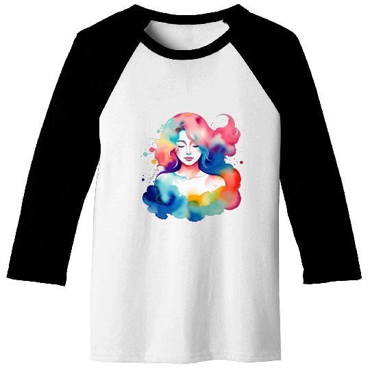 Color splash zodiac: Virgo Baseball Tees