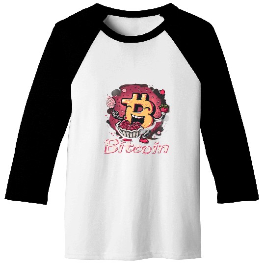 Pi day 3.14 Crypto Bitcoin Math Strawberry Pie Baseball Tees
