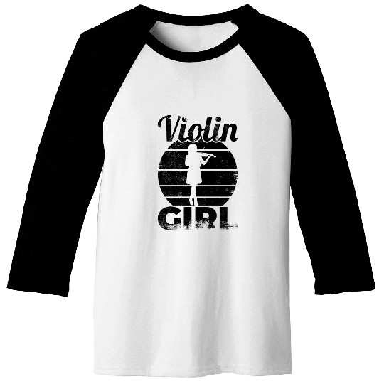 Violin Girl Baseball Tees