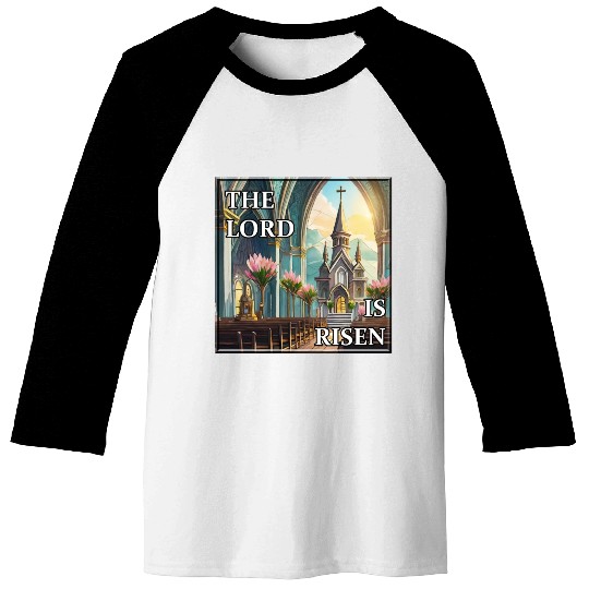 Happy Easter Sunday in Church Baseball Tees
