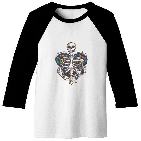 Skeleton with Heart | Love Beyond Life Baseball Tees