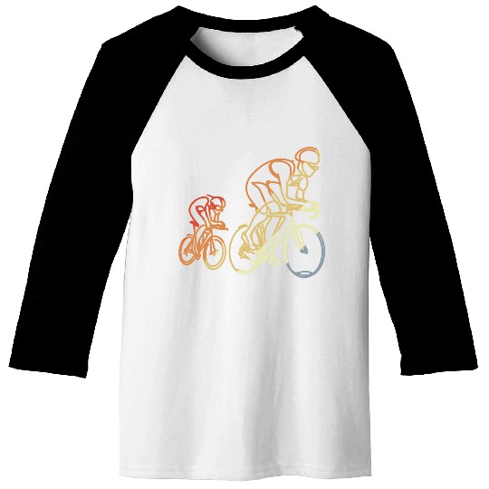 Cycling Retro Style Baseball Tees