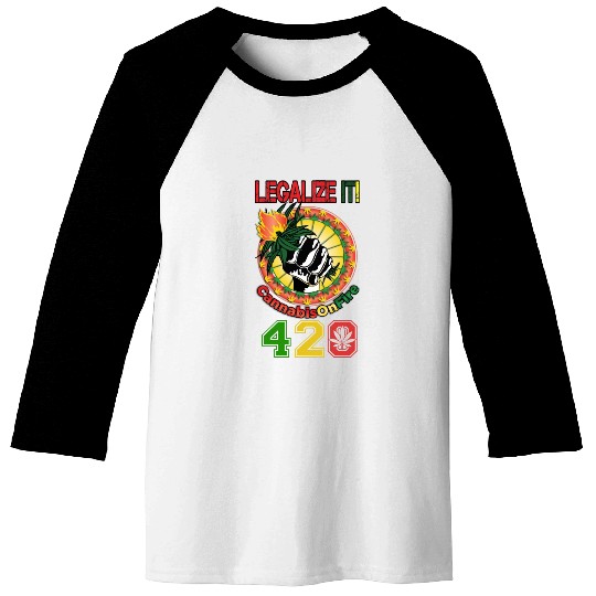 Comedic 420 Legal Herb Weed Marijuana Design Baseball Tees