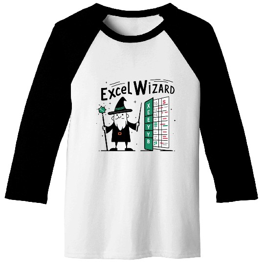 excel wizard funny accountant bookkeepers gift Baseball Tees