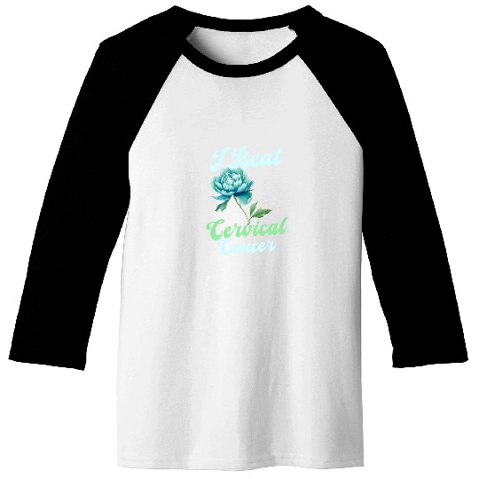 Cervical Cancer Awareness I Beat Cervical Cancer Baseball Tees