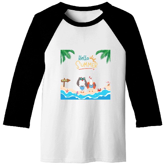 beach lobster Baseball Tees