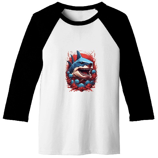 Great Shark Baseball Tees