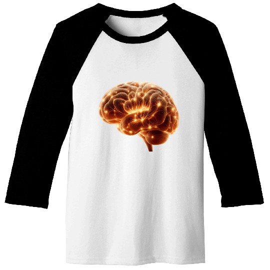 Brilliant Human Brain Baseball Tees