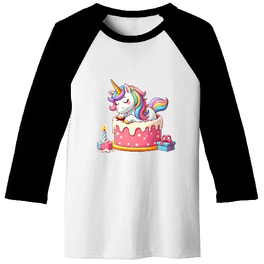 Unicorn Cake Surprise Baseball Tees