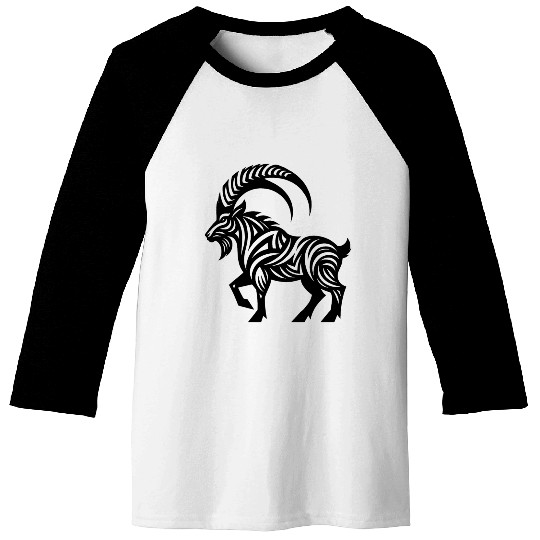 Capricorn Tattoo Style Baseball Tees
