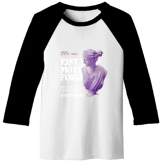 Black and White Typography Baseball Tees