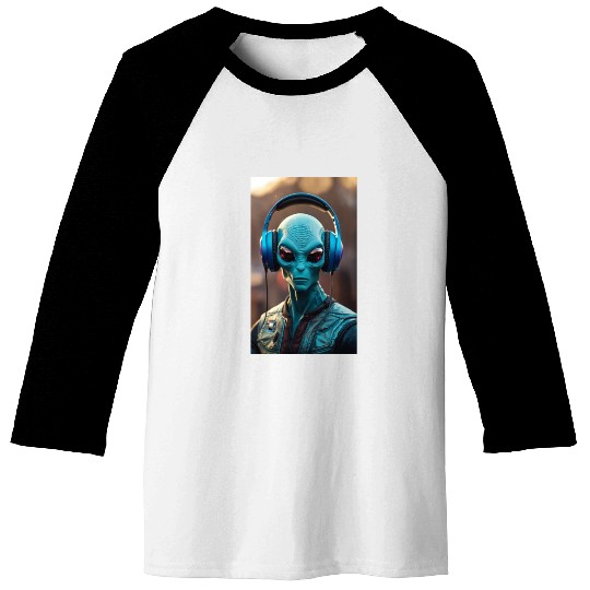 A cool dude alien Baseball Tees
