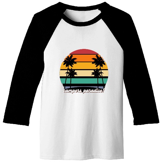 Campers Paradise camping Baseball Tees
