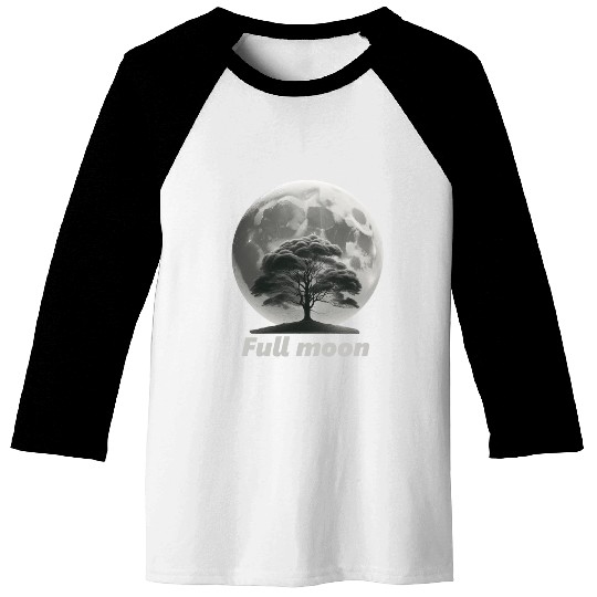 Full moon Baseball Tees