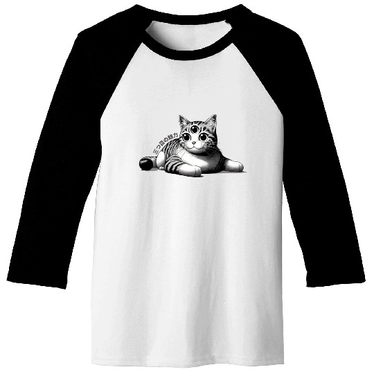 Three-Eyed Cat Enigma: A Mystical Japanese Marvel Baseball Tees