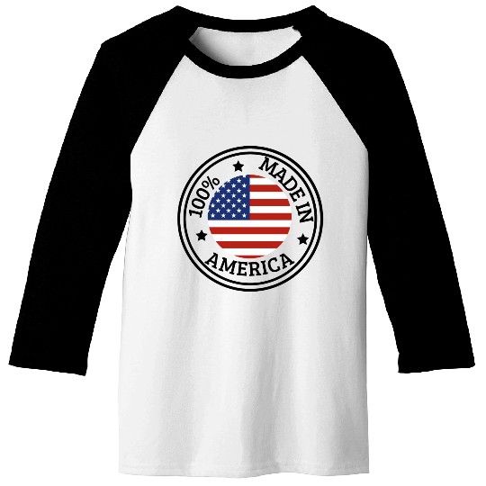 USA Made in America Baseball Tees