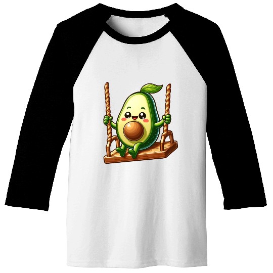 Avocado on a Swing Baseball Tees