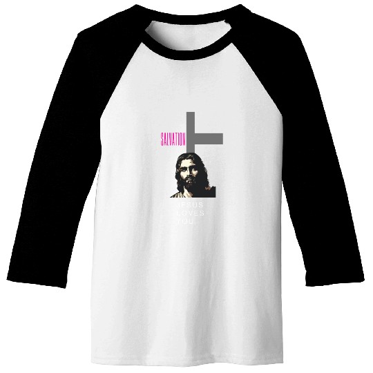 Jesus loves you crewneck. Baseball Tees
