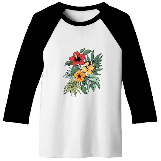 Hibiscus Baseball Tees