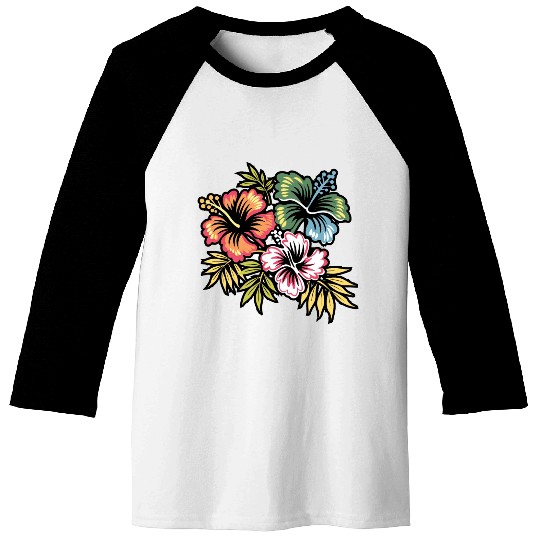 Hibiscus Baseball Tees
