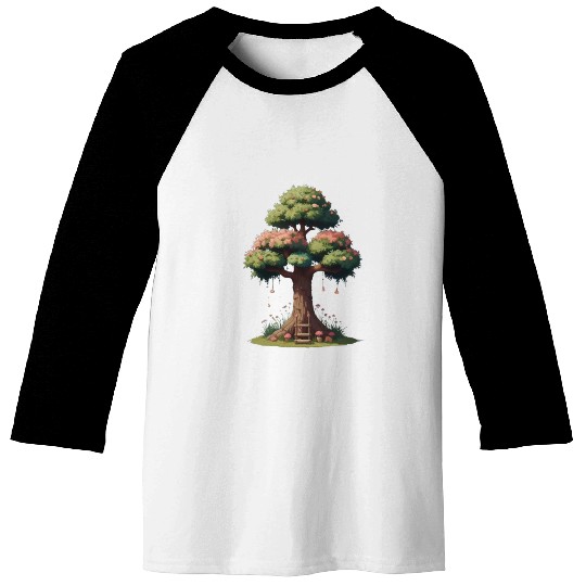 Colorful Tree Life is Really Good Tree Baseball Tees
