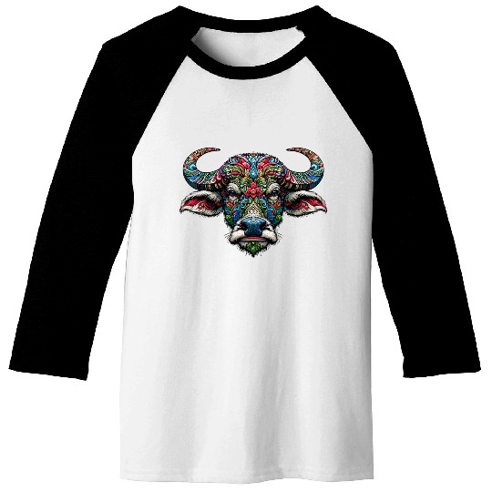 wild buffalo, very cool design. Baseball Tees