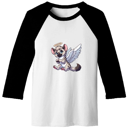 Hyena angel wings halo Baseball Tees