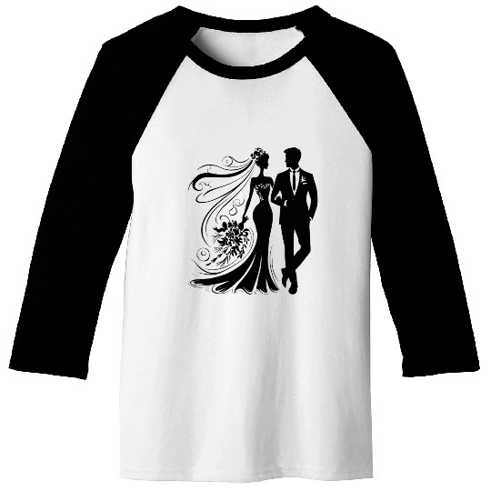 Bride Groom Baseball Tees