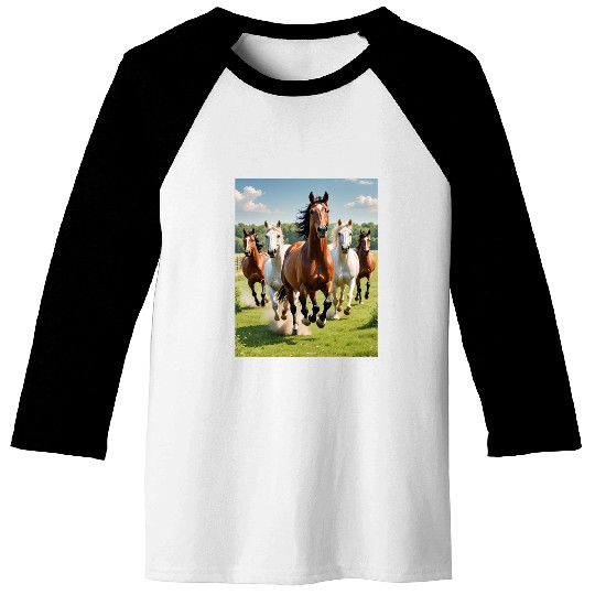 Horse racing competition. Baseball Tees
