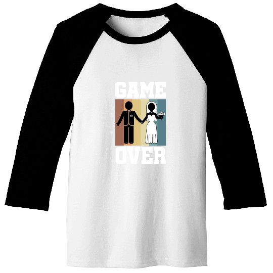 Game Over Bachelor Party Baseball Tees
