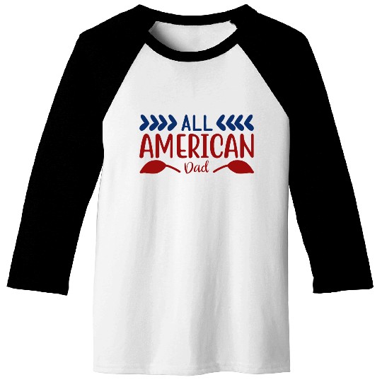 All American Dad Baseball Tees