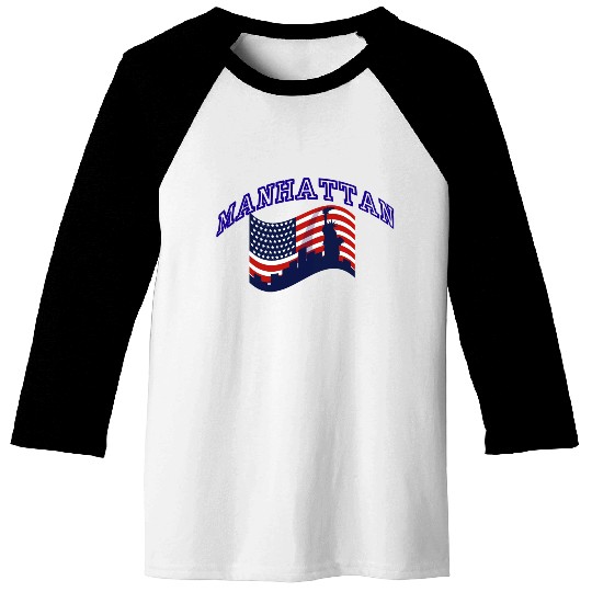 Manhattan usa Baseball Tees