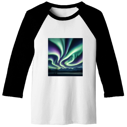 ultra realistic northern lights Baseball Tees