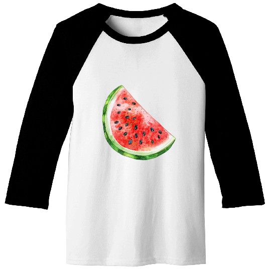 Watermelon Clipart - Fresh Summer Fruit Designs, Baseball Tees