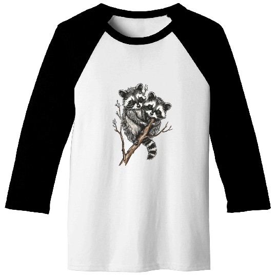Opossum and raccoon Baseball Tees