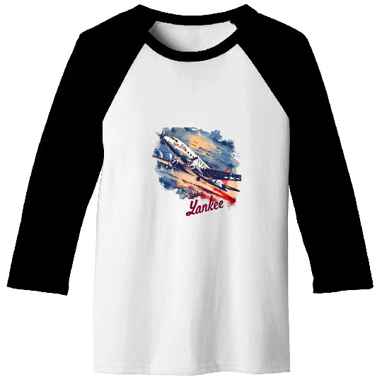 yankee, lady, b17 Baseball Tees
