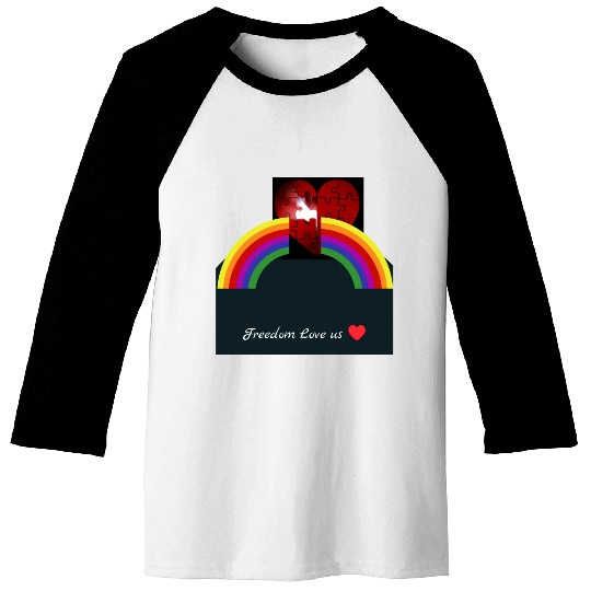 Freedom Love Us Pride Month Baseball Tees