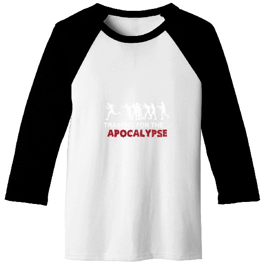 Zombie Training for the Apocalypse Running Baseball Tees