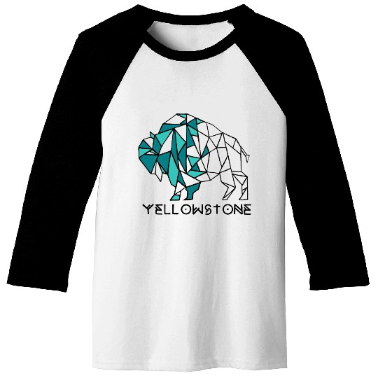 Green Turquoise YStone Bison Baseball Tees