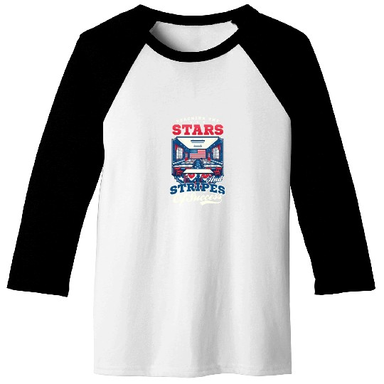 Patriotic Teacher Teaching Stars Stripes Success Baseball Tees