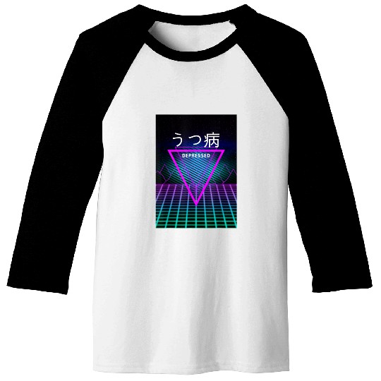 aesthetic vaporwave clothes depressed Baseball Tees