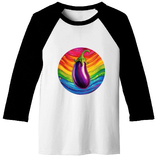 LGBTQ Eggplant Baseball Tees