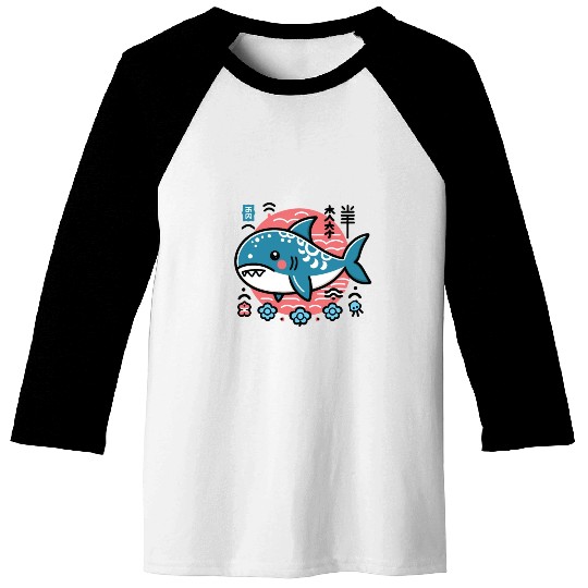 Sleek Shark Baseball Tees