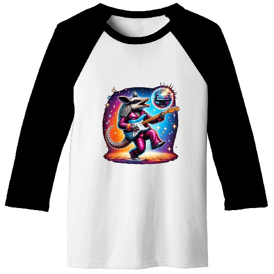 Disco Ball Guitar Armadillo Baseball Tees