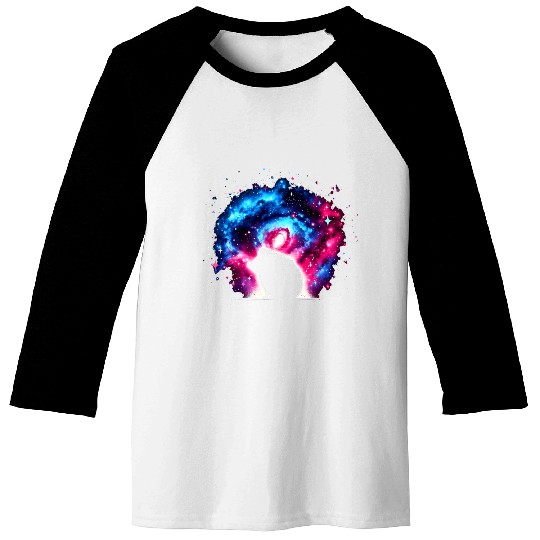 Cool Hedgehog Galaxy Space Art Baseball Tees