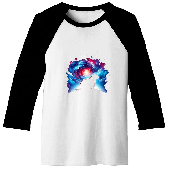 Cool Prairie Galaxy Space Art Baseball Tees