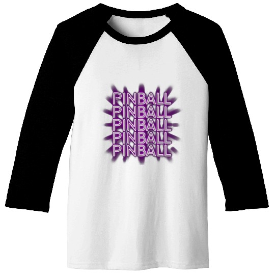 Pinball Purple Neon Baseball Tees